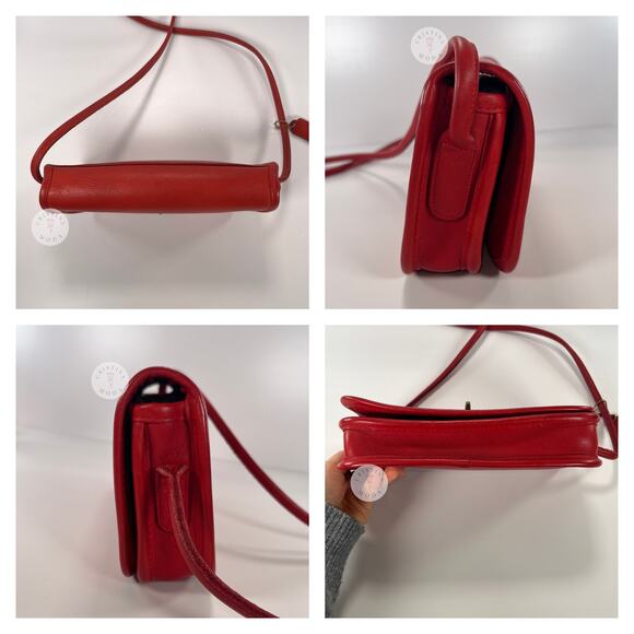 Vintage Coach NYC Dinky Bag 9375 Red 1980s - Picture 6 of 10